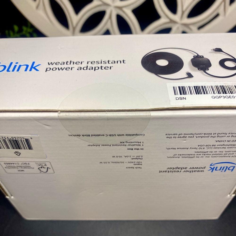 New In Box Blink Black Weatherproof Power Adapter - Picture 2 of 4